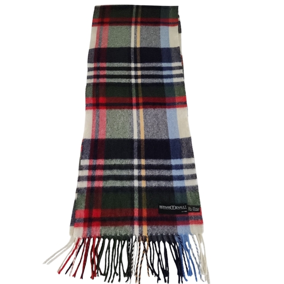 BERNARD DENAULT Plaid Wool cashmere blend Scarf - one size - Picture 3 of 7